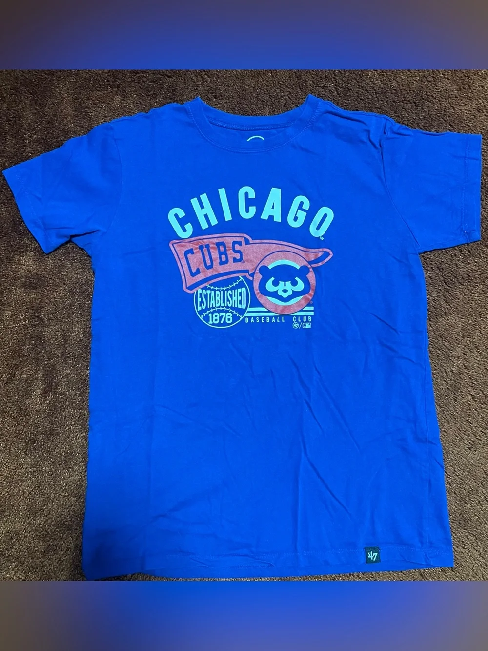 47 Boys Royal Blue Chicago Cubs Graphic Tee